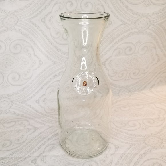 Vintage Paul Masson Vineyards Milk Bottle Clear Glass Wine Carafe 1qt Since 1852 - Picture 1 of 5